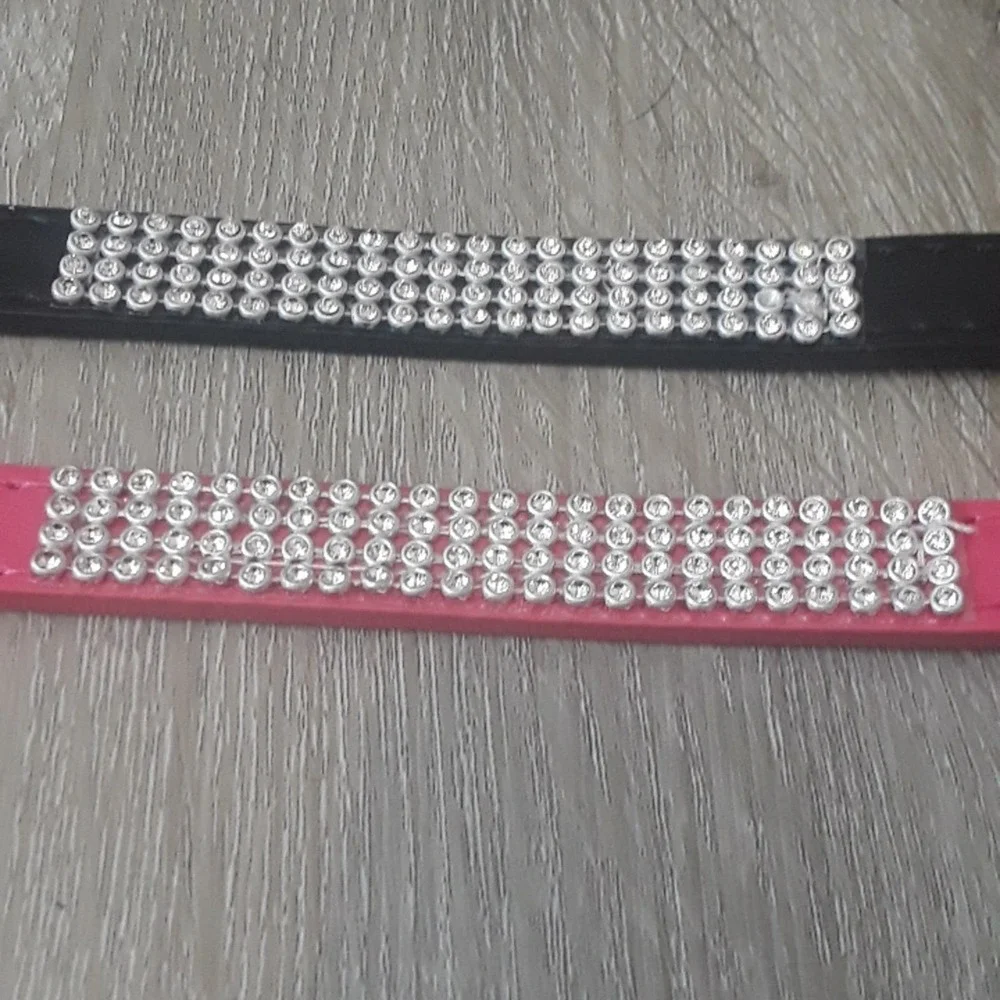 Dog collar blinged out bundle. Size small